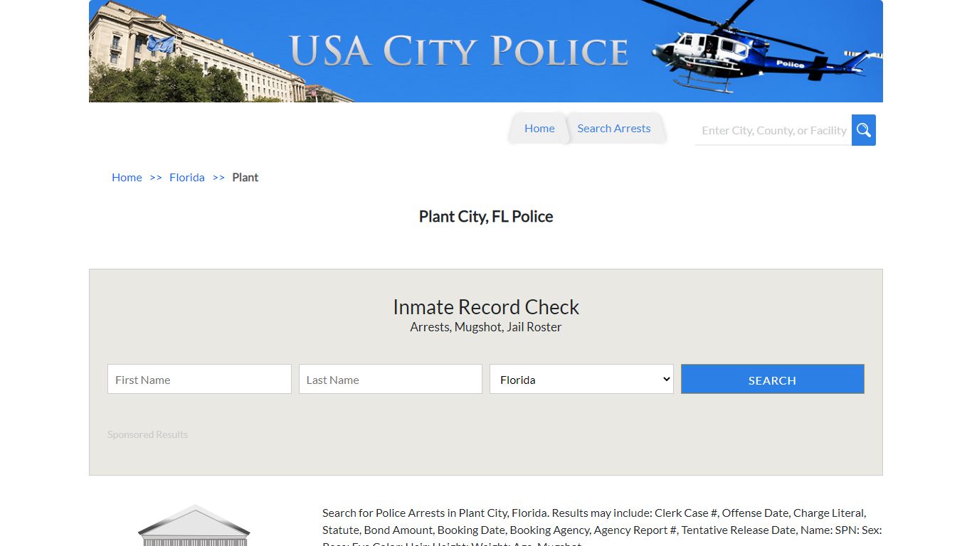 Plant City, FL Police | Jail Records